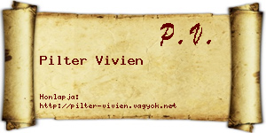 Pilter Vivien névjegykártya
